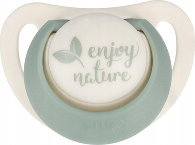 biberon NUK For Nature, latex anatomik, 0-6 mujsh, 2 copë, jeshil