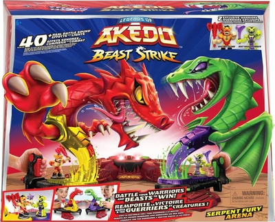 Set loje Akedo Beast Strike Serpent Fury Arena, me figura, efekte drite dhe zëri, shumëngjyrëshe