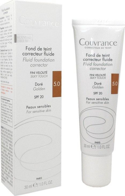 Fondatinë e lëngshme Avene Couvrance Golden, SPF 20, 30 ml