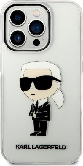 Kllëf telefoni Karl Lagerfeld KLHCP14XHNIKTCT, për iPhone 14 Pro Max, hardcase transparent, me dizajn ikonik