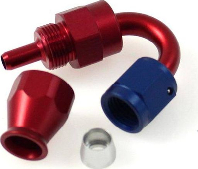 Lidhës alumini TurboWorks 150 AN10 PTFE, për tuba vaji, uji edhe karburanti