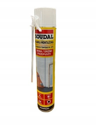 Shkumë montuese Soudal Winter, 750ml, për temperatura të ulëta, verdhë