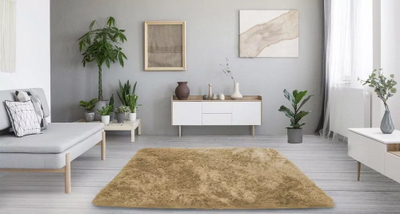 Tapet Thick Soft Plush Shaggy Rug, 60x90 cm, CappuccinoCamel