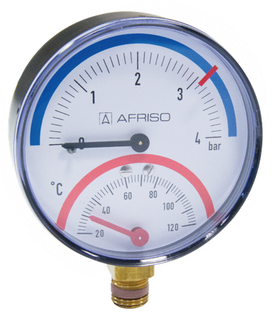 Termo-manometër Afriso TM80, 4b, 63mm