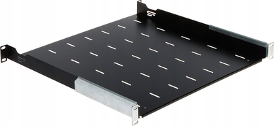Rafte e rregullueshme RACK STALFLEX P19R/450/B-V2, 19", 1U, e zezë