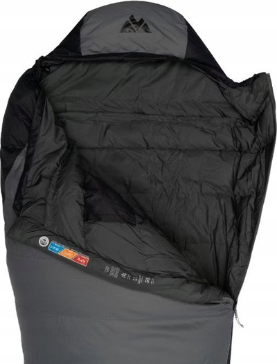 Qese fjetje me pupla Volven Polaris Evo Left, 3 sezona, deri nja 2°C, gri