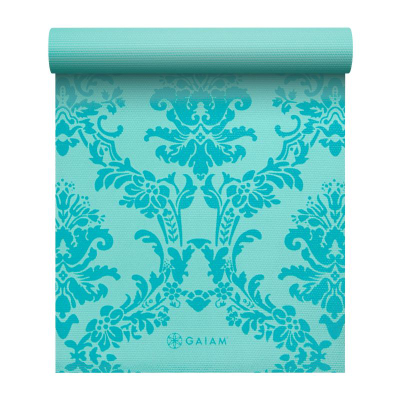 Tapet yoga Gaiam Neo Baroque 58022, 4mm, PVC, ngjyrë turquoise