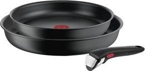 Set tiganësh Tefal Ingenio Ultimate L7649253, Titanium 3X, 24cm 28cm, i zi