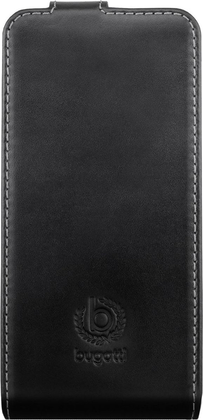 Këllëf vertikal Mocco Bugatti Flip Case për iPhone 6 6S, lëkurë e mirë, i zi