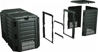 Kompostues kopshti Prosperplast Module CompoGreen, 1200L, e zezë