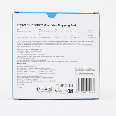 Pëlhura pastruese Ecovacs Mopping Pads N30 Pro Omni, OZMO Turbo 2.0, të bardha
