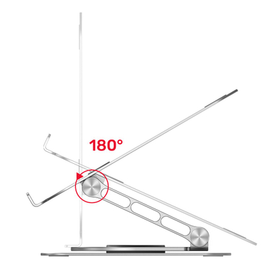 Set mbajtës laptopi Unitek Adjustable 360, 10" 16", argjendtë