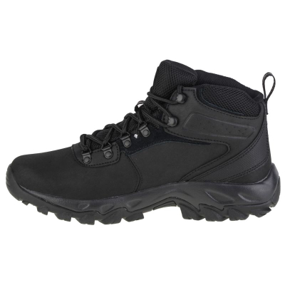 Планинарски чизми Columbia Newton Ridge Plus II Waterproof, кожа, ѓон Omni Grip, црни
