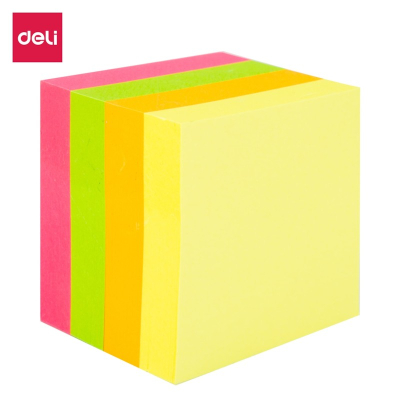 Deli Postit 51X51 400Fl Neon Mix A03303 1/4