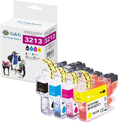 Kartrixha boje G&amp;G XL LC-3213VAL, set 4 copë, BK C M Y