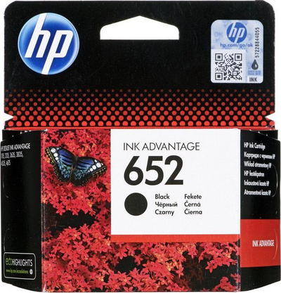 Ngjyrë për printer HP Ink F6V25AE No.652 HP652, e zezë