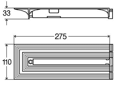 Pjesë mbyllëse dushi Viega Advantix Vario 4965.16, plastikë, 275x110mm, e bardhë