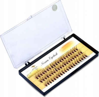 Qerpikë artificial Nesura Eyelash Clusters, 9 mm, 60 copë, të zinj