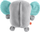 Lodër pelushi Fisher Price Elefant për bebe, me shumë lloje pëlhure, gri