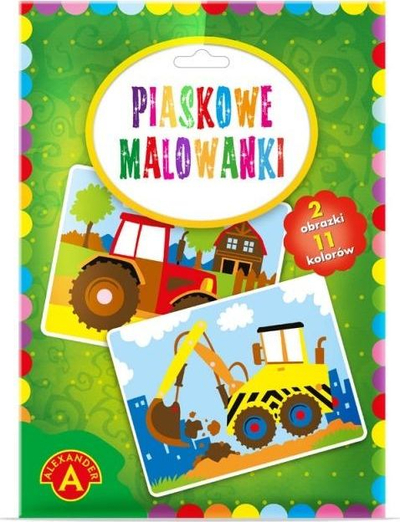 Set kreativ me rërë Alexander Sand Painting Excavator and Tractor, për kalamajt, shumëngjyrësh
