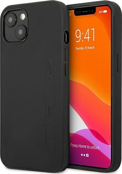 Futrollë telefoni Mercedes AMG Petronas F1 Team për iPhone 14 Plus 6.7", lëkurë, hardcase, e zezë
