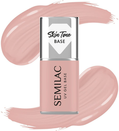 Хибридна база за нокти Semilac Skin Tone Cover Base, Pale Beige, светло беж