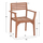 Poltronë Ermioni HM18129, dru teak, 60x59x84cm, ngjyrë natyrale