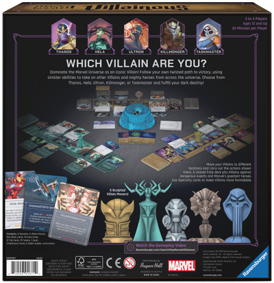Lojë tavoline Ravensburger Marvel Villainous Infinite Power, strategjike, 12+, shumëngjyrëshe