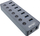 HUB USB InLine USB 3.2 Gen 1, 7 porta, me çelës, alumini, gri