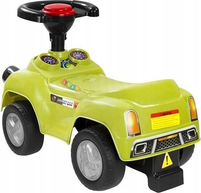 Makina lodër Ride-On OX-3372, makinë lëkundëse për kalamaj, me timon dhe fishkëllimë, jeshile