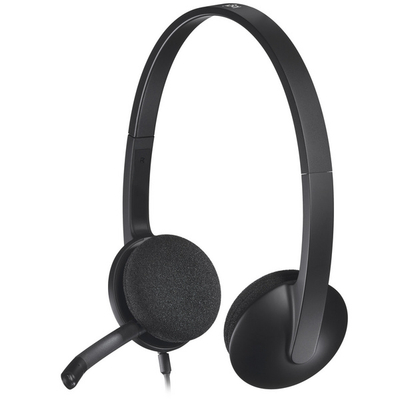 Kufje Logitech H340, me kabllo, të zeza