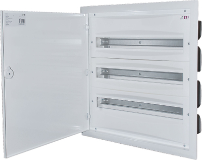 Kuti shpërndarëse modulare ETI 3x24, 72 module, IP40, e bardhë