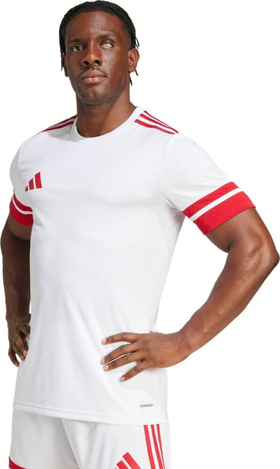 Bluzë sportive adidas Squadra 25 M JG5829, Aeroready, poliester i riciklu, e bardhë