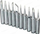 Set maja për letërngjitëse NZ23, 10 copë, çelik inox, ngjyrë argjendtë