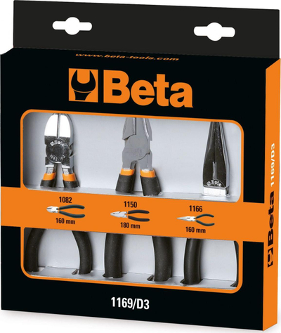 Set pincash Beta 1169/D3, 3 copë, doreza ergonomike