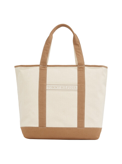 Çantë plazhi Tommy Hilfiger mTH5019, bezhë/e kaftë
