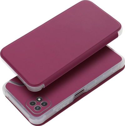 Futrollë piano book për Samsung Galaxy A22 5G, PU & TPU, me kapak, ngjyrë magenta