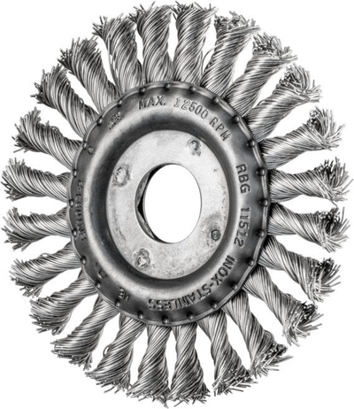 Kokë furçe rrethore PFERD POS RBG 11512, inox 0.50, metalike