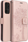 Këllëf telefoni MEZZO Book Case për Samsung A53 5G, eco-leather, me kapak portofol, ngjyrë rozë gold