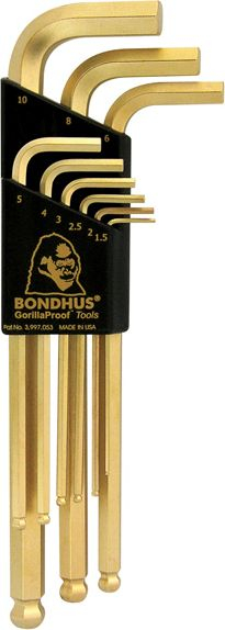 Set çelësa imbus Bondhus 38099, 9 copë, metrike, të zinj