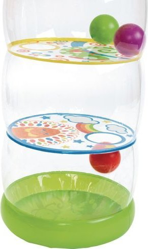 Lodër cilindrike për bebe, me toptha me ngjyra, me tinguj, me shumë ngjyra