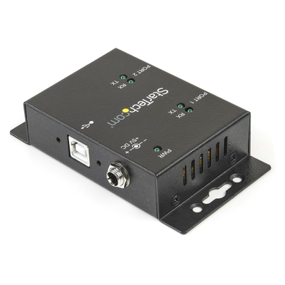 Përshtatës StarTech, 2x DB9 në USB-B, RS232, me çip FTDI, i zi