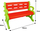 Stol lodrash Woopie Bench, plastik, 106cm, i kuq jeshil
