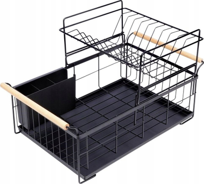 Tharëse enësh Vilde 2-katëshe XXL, metal, e zezë