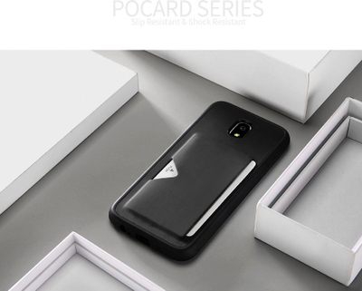 Mbulesë telefoni Dux Ducis për Samsung Galaxy J5 J530, nga eco-leather me TPU, e zezë