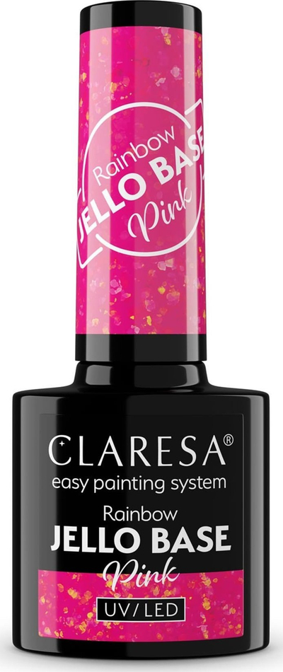 Llak gjysmë-permanent për thonj Claresa Rainbow Jello Base Pink, rozë