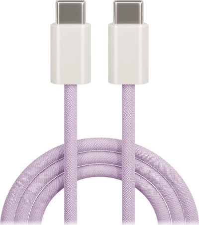 Kabllo USB C në USB C Maxlife MXUC-06, 1m, 20W, vjollcë pastel