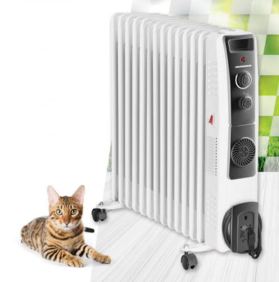 Ngrohës me vaj Heinner HOH-YV13BK, 13 elementë, 2500W, me ventilator turbo