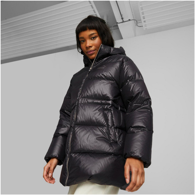 Xhaketë Puffer Puma Style Hooded Down 67536801, me kapuç, me puhë, e zezë