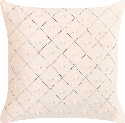 Jastëk dekorativ Beliani YARROW, set me 2 copë, 45 x 45 cm, kadife, bezhë krem